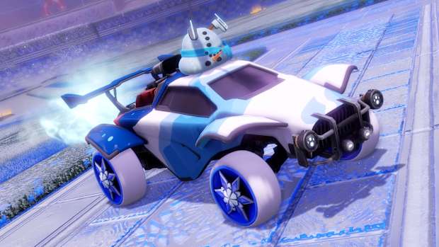 Rocket League winter-themed car